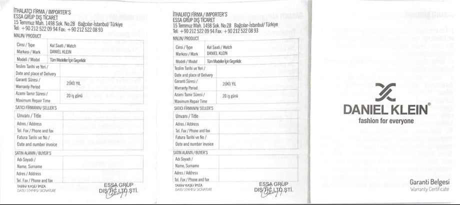 Daniel Klein DK.1.12826.2 Kadın Kol Saati