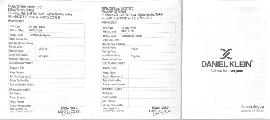 Daniel Klein DKM012945D-03 Erkek Kol Saati