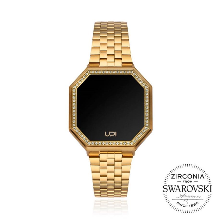 Upwatch Edge Mini 33mm Swarovski Zircornia Matte Gold Kadın Kol Saati