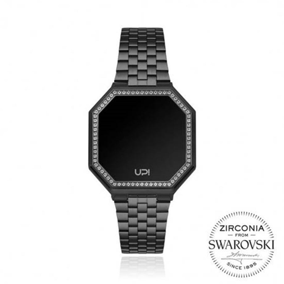 Upwatch Edge mini Set With Swarovski Zirconia Matte Black Kadın Kol Saati